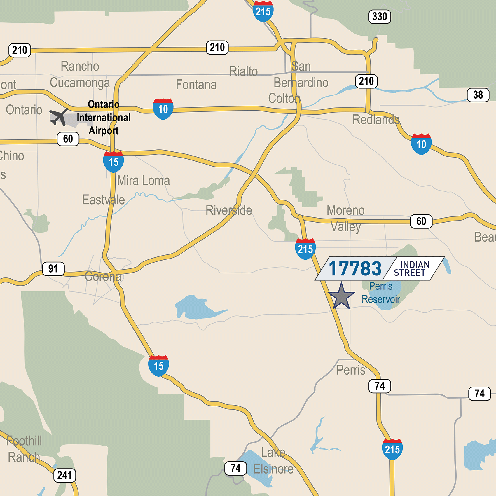 17783 Indian Street Location Map